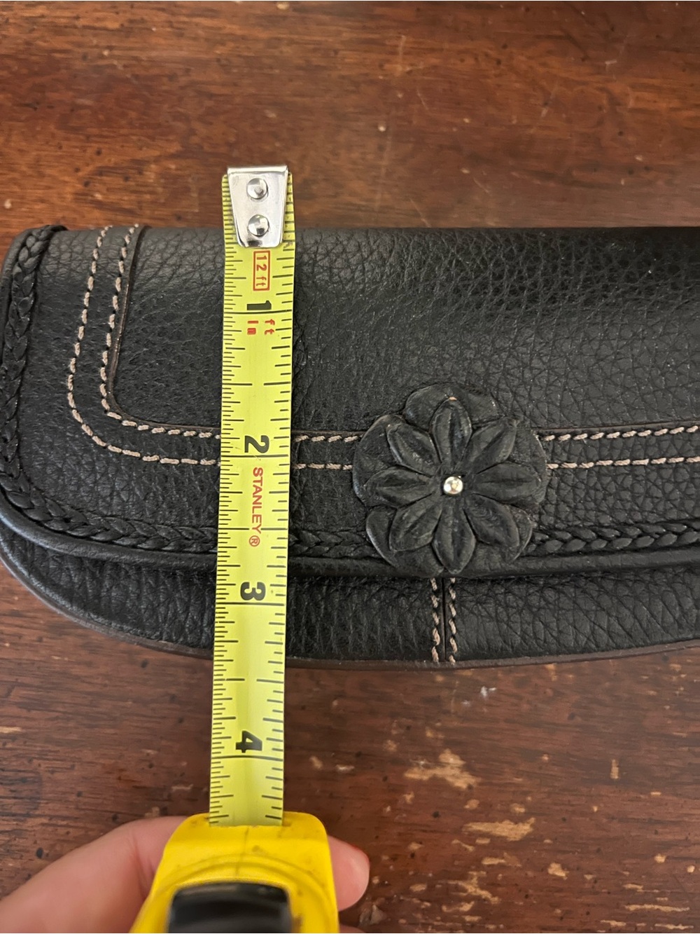 Brighton Black Leather Clutch eye glasses case or Wallet - Picture 9 of 12